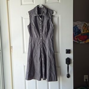 Calvin Klein Button Down Sleeveless Midi Dress